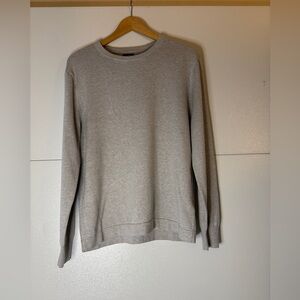 J. Crew Men's Light Gray Crewneck & Light Blue V Neck Cotton Sweaters both SZ M